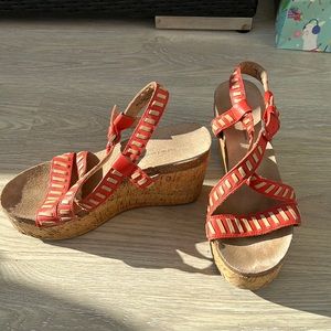 Anthropology size 9 wedge platforms sandals